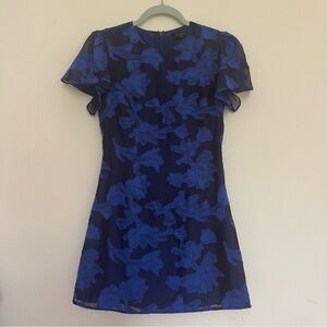 Size XS Blue Floral Mini Dress